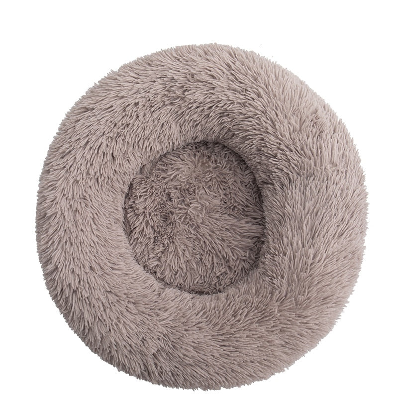 Round Cat Bed Dogs Bed House Kennel Pet Mats Soft Long Plush Mat Pet Warm Basket Cushion Cats House Sofa Machine Wash Kennel - PetFindsUSA - PetFindsUSA