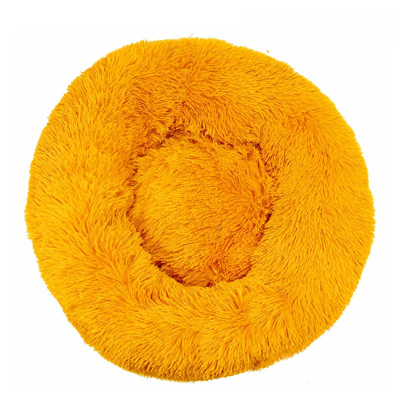 Round Cat Bed Dogs Bed House Kennel Pet Mats Soft Long Plush Mat Pet Warm Basket Cushion Cats House Sofa Machine Wash Kennel - PetFindsUSA - PetFindsUSA