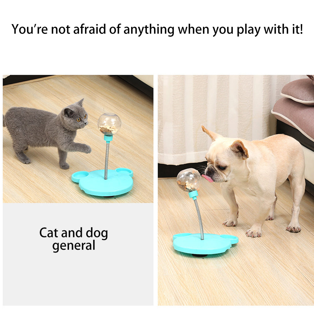 "Cat & Dog Toy & Leaking Food Ball: Self-Playing Tumbler for Funny Swing, Puzzle Training, and Dispenser Bowl." - PetFindsUSA - PetFindsUSA