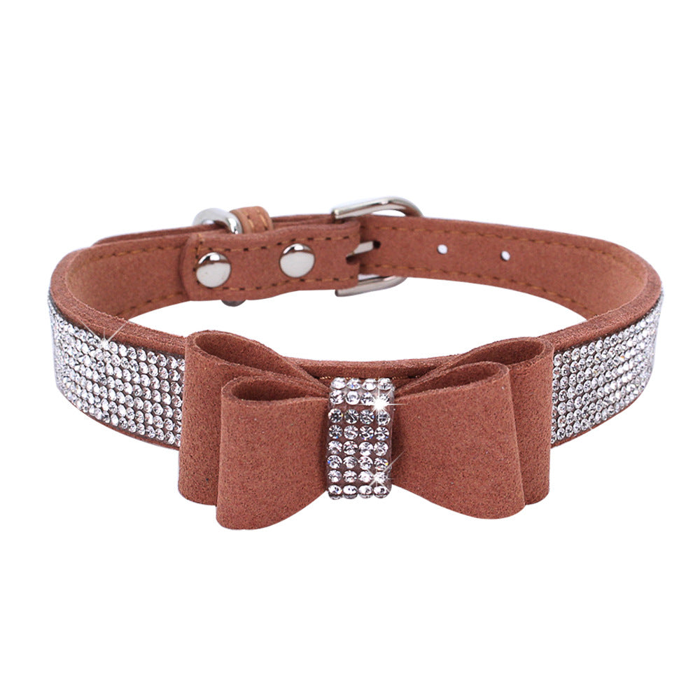 Rhinestone Bowknot Pet Collar Dog Collar - PetFindsUSA - PetFindsUSA