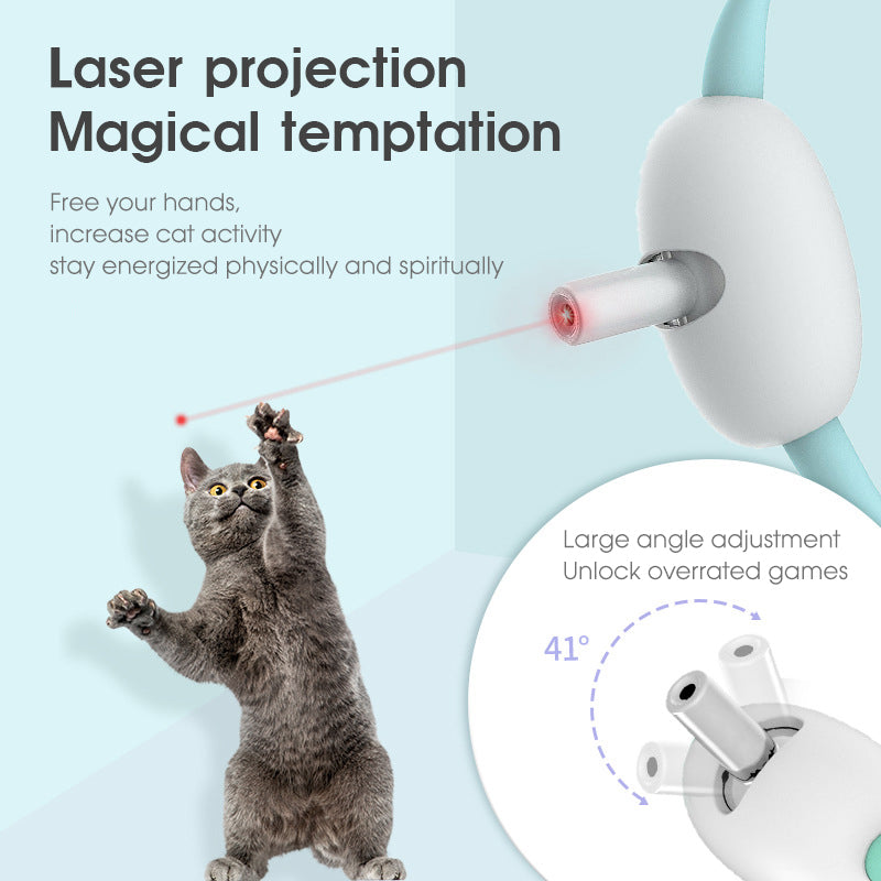 "Smart Laser Teasing: Automatic Cat Toy with Electric USB Charging - Interactive Training Collar for Kittens, Amusing and Engaging Pet Items" - PetFindsUSA - PetFindsUSA