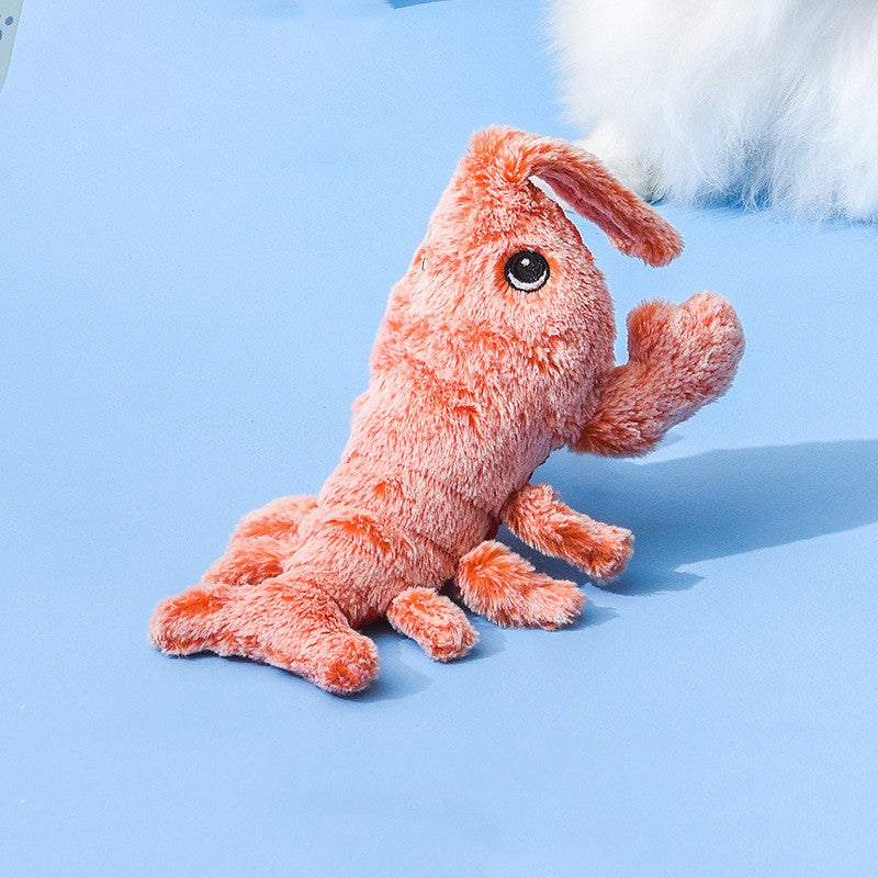 Electric Jumping Shrimp Toy with USB Charging – Simulation Lobster for Amusing Cat Play and Plush Pet Entertainment - PetFindsUSA - PetFindsUSA