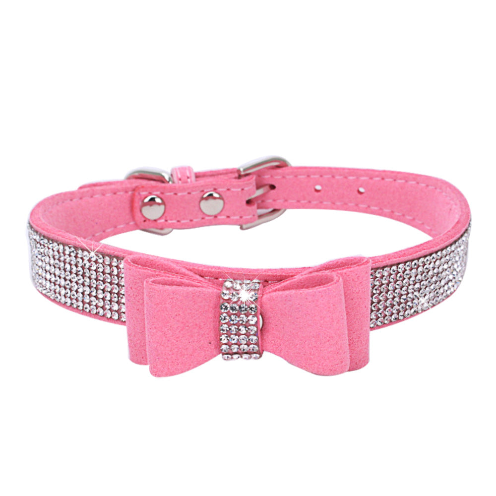 Rhinestone Bowknot Pet Collar Dog Collar - PetFindsUSA - PetFindsUSA