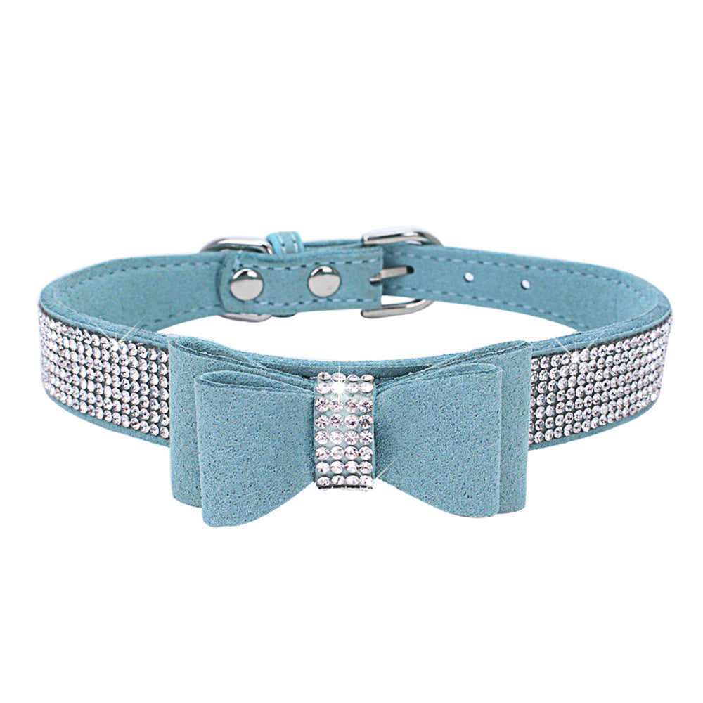 Rhinestone Bowknot Pet Collar Dog Collar - PetFindsUSA - PetFindsUSA