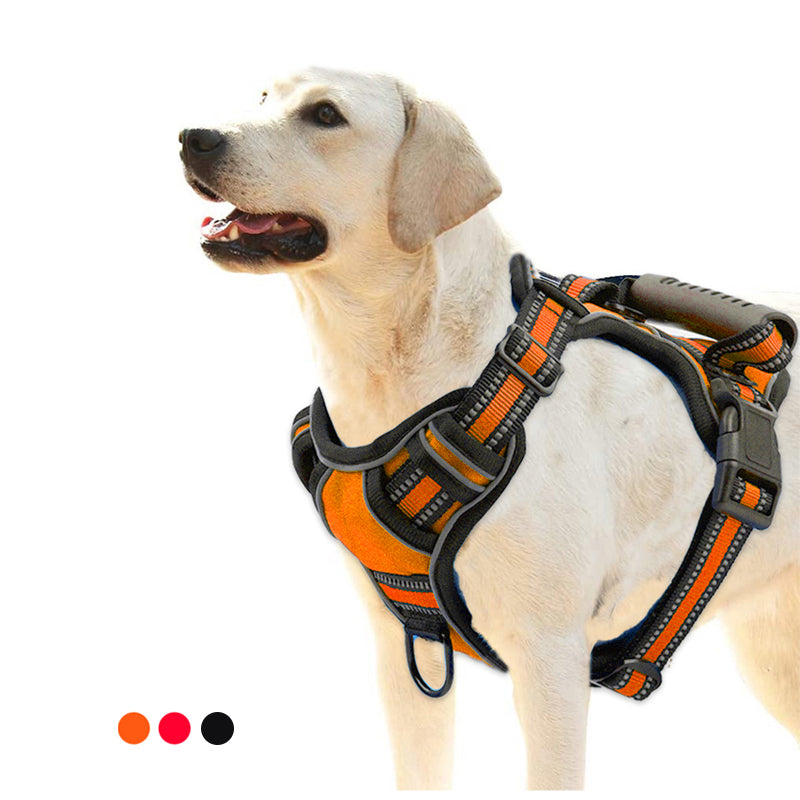 "Breathe Easy, Walk Happy: Reflective No-Pull Dog Harness Vest for Comfortable Adventures!" - PetFindsUSA - PetFindsUSA