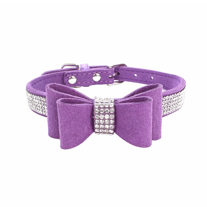 Rhinestone Bowknot Pet Collar Dog Collar - PetFindsUSA - PetFindsUSA