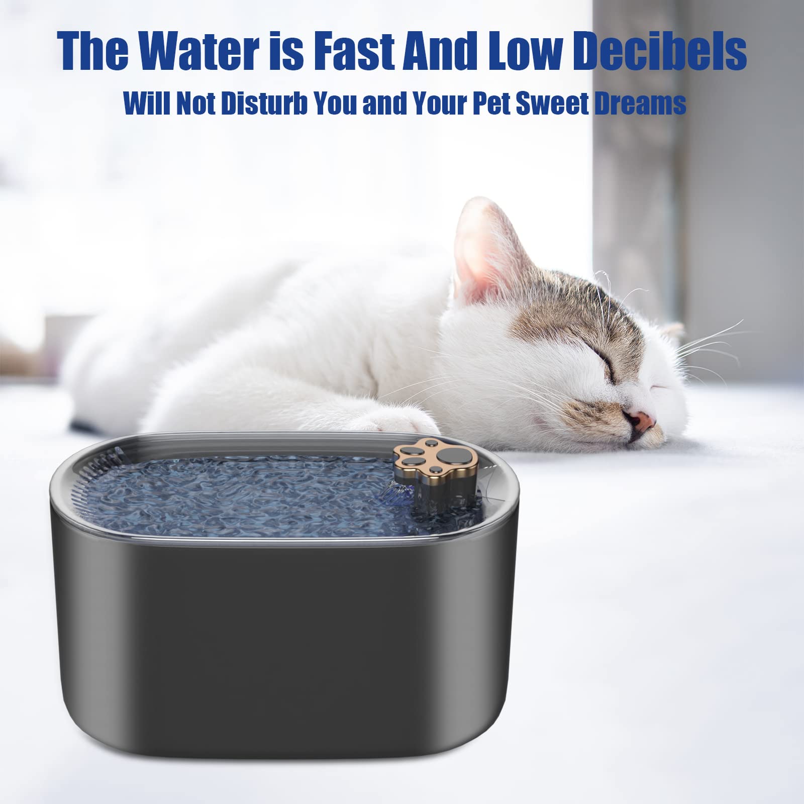 3L Cat Water Fountain Filter with Automatic Drinker - PetFindsUSA - PetFindsUSA